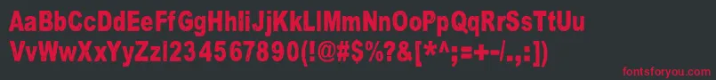 Gsubadaslowly Font – Red Fonts on Black Background