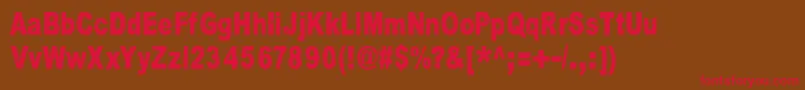 Gsubadaslowly Font – Red Fonts on Brown Background