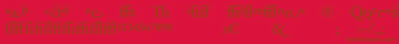 SabonnextLtRegularAlternate Font – Brown Fonts on Red Background