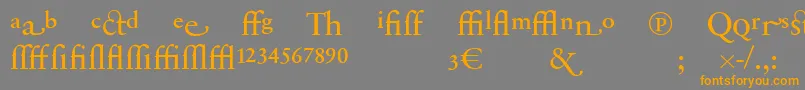 SabonnextLtRegularAlternate Font – Orange Fonts on Gray Background