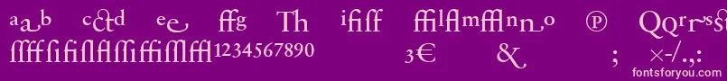 SabonnextLtRegularAlternate Font – Pink Fonts on Purple Background