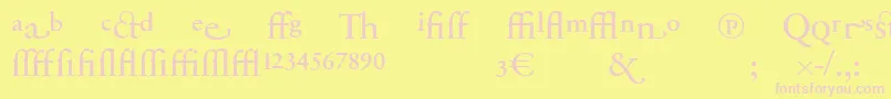 SabonnextLtRegularAlternate Font – Pink Fonts on Yellow Background