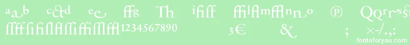 SabonnextLtRegularAlternate Font – White Fonts on Green Background