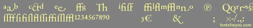 SabonnextLtRegularAlternate Font – Yellow Fonts on Gray Background