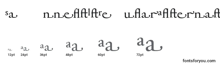 SabonnextLtRegularAlternate Font Sizes