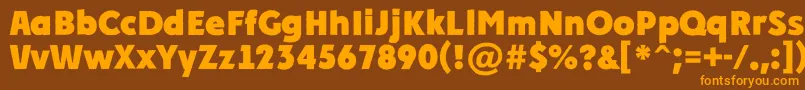 Plakatr Font – Orange Fonts on Brown Background