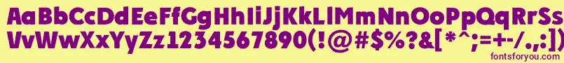 Plakatr Font – Purple Fonts on Yellow Background