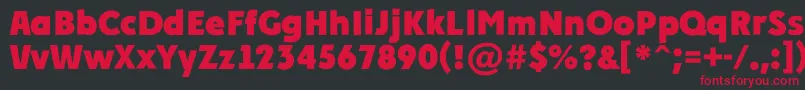 Plakatr Font – Red Fonts on Black Background