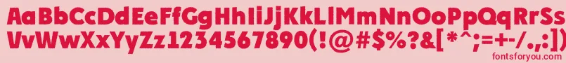 Plakatr Font – Red Fonts on Pink Background