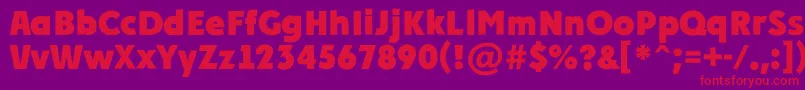 Plakatr Font – Red Fonts on Purple Background