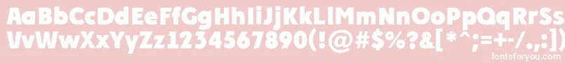 Plakatr Font – White Fonts on Pink Background