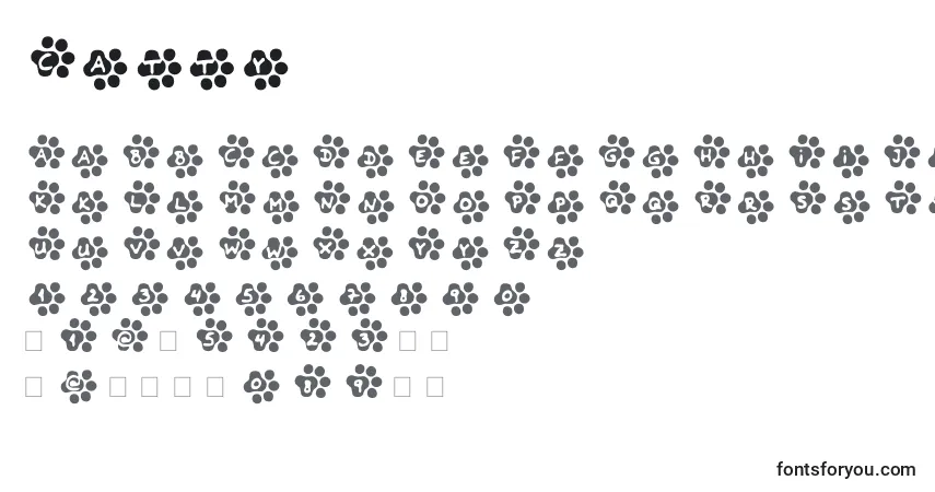 A fonte Catty – alfabeto, números, caracteres especiais