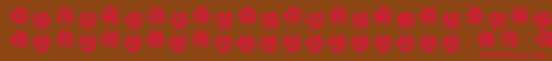 Catty Font – Red Fonts on Brown Background