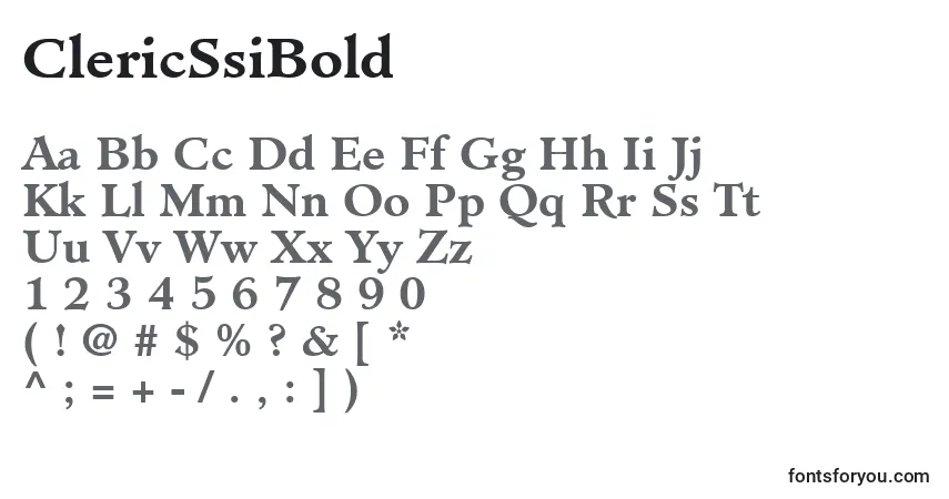 Schriftart ClericSsiBold – Alphabet, Zahlen, spezielle Symbole