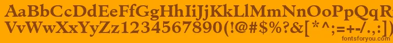 ClericSsiBold Font – Brown Fonts on Orange Background