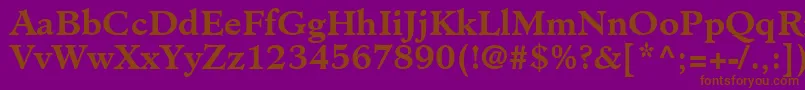 ClericSsiBold Font – Brown Fonts on Purple Background