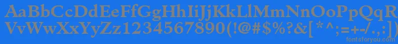 ClericSsiBold Font – Gray Fonts on Blue Background