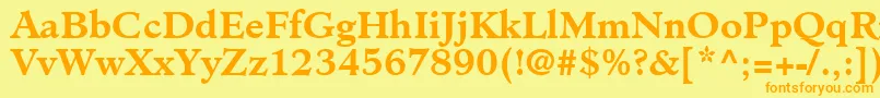 ClericSsiBold Font – Orange Fonts on Yellow Background