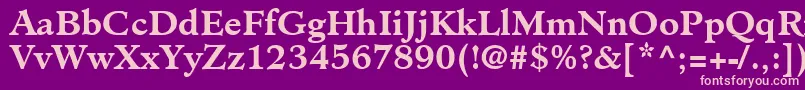 ClericSsiBold Font – Pink Fonts on Purple Background