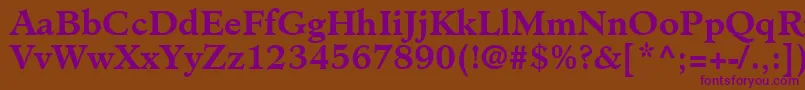 ClericSsiBold Font – Purple Fonts on Brown Background