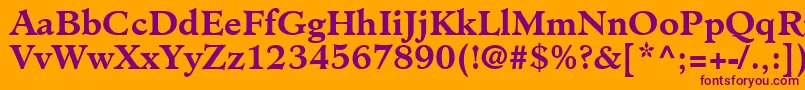 ClericSsiBold Font – Purple Fonts on Orange Background