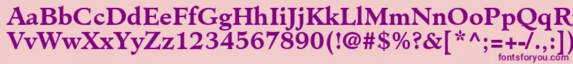 ClericSsiBold Font – Purple Fonts on Pink Background