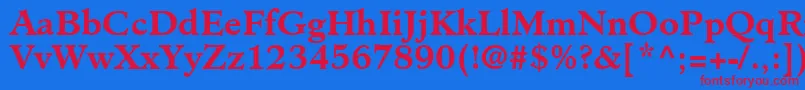ClericSsiBold Font – Red Fonts on Blue Background