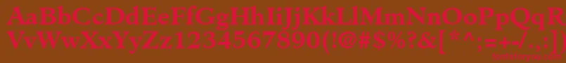 ClericSsiBold Font – Red Fonts on Brown Background