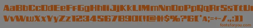 Galacticstorm Font – Brown Fonts on Gray Background