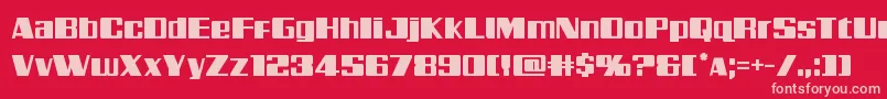 Galacticstorm Font – Pink Fonts on Red Background