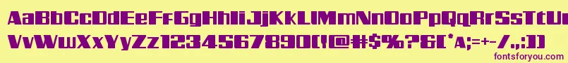 Galacticstorm Font – Purple Fonts on Yellow Background