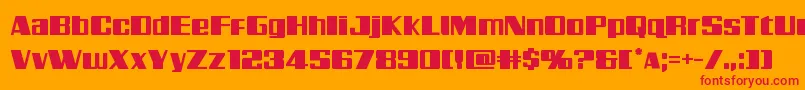 Galacticstorm Font – Red Fonts on Orange Background
