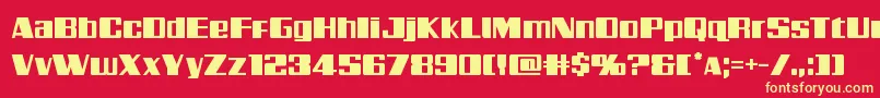 Galacticstorm Font – Yellow Fonts on Red Background