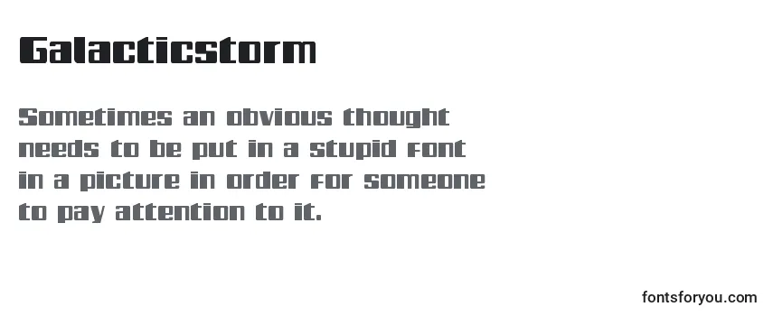 Review of the Galacticstorm Font