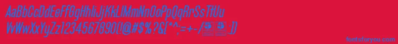 BluefishItalicDemo Font – Blue Fonts on Red Background