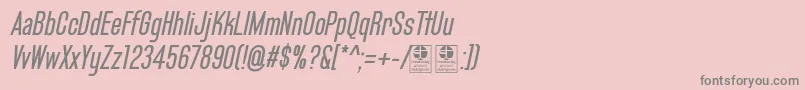 BluefishItalicDemo Font – Gray Fonts on Pink Background