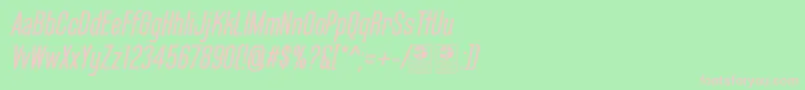 BluefishItalicDemo Font – Pink Fonts on Green Background