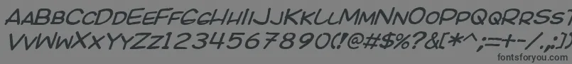 フォントKicoi – 黒い文字の灰色の背景