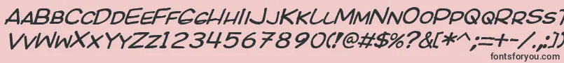 Kicoi Font – Black Fonts on Pink Background