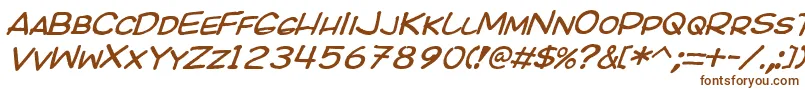 Kicoi-fontti – ruskeat fontit valkoisella taustalla