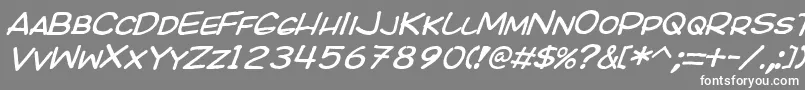 フォントKicoi – 灰色の背景に白い文字