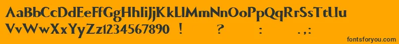 ComicRoman Font – Black Fonts on Orange Background