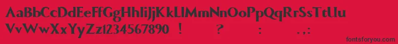Police ComicRoman – polices noires sur fond rouge
