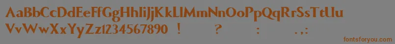 ComicRoman Font – Brown Fonts on Gray Background