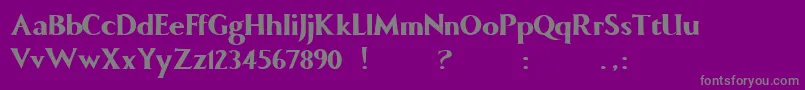 ComicRoman Font – Gray Fonts on Purple Background