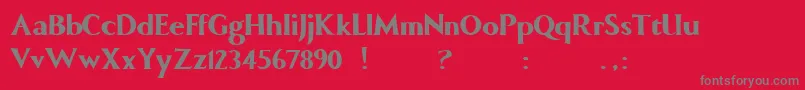 ComicRoman Font – Gray Fonts on Red Background