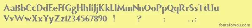ComicRoman Font – Gray Fonts on Yellow Background