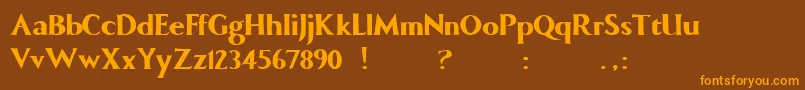 ComicRoman Font – Orange Fonts on Brown Background