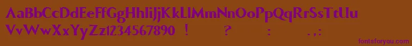 ComicRoman Font – Purple Fonts on Brown Background