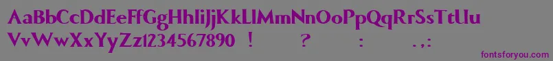 ComicRoman Font – Purple Fonts on Gray Background